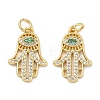 Brass Micro Pave Cubic Zirconia Pendants KK-A282-10G-1