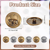 8Pcs 2 Colors 1-Hole Alloy Shank Buttons BUTT-AR0001-40-2