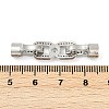 Brass Micro Pave Clear Cubic Zirconia Fold Over Clasps KK-H202-20P-3