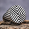 Textured 304 Stainless Steel Finger Rings for Men FS-WGDE9FA-02-1