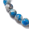 8mm Round Dyed Natural Jade Imitation K2 Stone Stretch Bracelets BJEW-JB10496-4