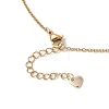 Natural Mixed Gemstone Chip and Round Beaded Pendant 304 Stainless Steel Cable Chain Necklaces for Women NJEW-JN05741-6