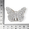 Butterfly Shaped Handmade Polymer Clay Rhinestone Beads CLAY-T023-23C-3