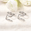 304 Stainless Steel Cuff Earrings EJEW-L313-01P-1
