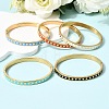 304 Stainless Steel Enamel Bangles BJEW-D408-41G-4
