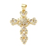 Brass Micro Pave Cubic Zirconia Pendants KK-H279-09G-03-1