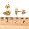 Rack Plating Brass Micro Pave Clear Cubic Zirconia Stud Earrings EJEW-K299-01G-Z-5