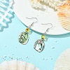 Natural Paua Shell Dangle Earrings EJEW-JE07429-02-1