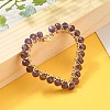 Heart Natural Faceted Amethyst Pendants PALLOY-JF00511-02-2