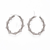 Long-Lasting Plated 304 Stainless Steel Wire Wrapped Hoop Earrings EJEW-D250-04B-P-2