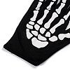 Polyester Skeleton Hand Horror Full Finger Gloves AJEW-A045-01A-3