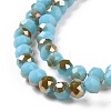 Electroplate Opaque Solid Color Glass Beads Strands EGLA-A034-P4mm-J03-3