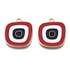 Alloy Enamel Pendants ENAM-N054-61C-RS-2