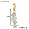 Natural & Synthetic Mixed Gemstone Chip Pendants G-OY009-80G-7