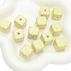 2Pcs Printed Opaque Acrylic Square Beads PW-WGD1F08-03-1