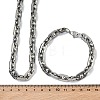 201 Stainless Steel Chain Necklaces & Chain Bracelets SJEW-G087-03P-5