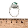Brass Micro Pave Cubic Zirconia Finger Rings CU-CBA260E-17P-5