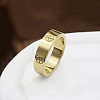 Cross Pattern 201 Stainless Steel Finger Rings FS-WG329CB-08-1