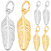 6Pcs 2 Colors 925 Sterling Silver Pendants STER-BBC0009-73-7