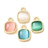 Alloy & Glass Pendants AL-CBA7256-08G-1