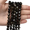Natural Golden Sheen Obsidian Beads Strands G-Z119-A10-03-2