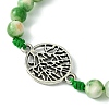 Natural Dyed White Jade Braided Bead Bracelets BJEW-JB09856-01-3