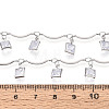 Brass Glass Scalloped Bar Chains CHC-T018-09P-3