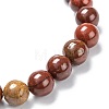 Natural Carnelian Stretch Beaded Bracelets G-A185-01K-3