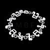Musical Note Brass Link Bracelets for Women FS-WG94BAE-01-1