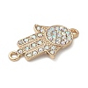 Alloy Crystal AB Rhinestone Hamsa Hand Connector Links Charms FIND-M052-02G-NR-2