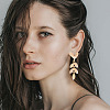12Pcs Brass Stud Earrings Finding KK-BC0011-10-5