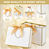 48Pcs Rectangle White Paper Gift Storage Handle Bags with Ribbons ABAG-WA0001-26A-4