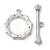 Brass Pave Clear Cubic Zirconia Toggle Clasps KK-P234-87P-2