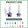 32Pcs 16 Style Glass Pendant Decorations HJEW-BC00114-2