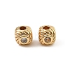 Brass Clear Cubic Zirconia Beads KK-D106-09G-1