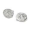 Christmas Brass Micro Pave Clear Cubic Zirconia Pendants KK-A280-03B-P-2