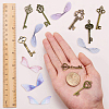 Skeleton Key & Wing Charm Bracelet DIY Making Kit DIY-SC0017-45-3