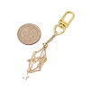 Star 304 Stainless Steel Macrame Chain Pouch Empty Stone Holder Pendant Decoration HJEW-JM02078-2