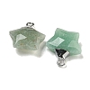 Natural Green Aventurine Pendants G-P540-01P-07-2