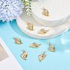10Pcs Brass Micro Pave Cubic Zirconia Pendants ZIRC-BBC0003-79G-4
