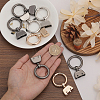 8 Sets 4 Colors Alloy Spring Gate Rings FIND-CA0007-97-3