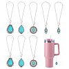 Tibetan Style Alloy with Synthetic Turquoise Wine Glass Charms AJEW-AB00023-1