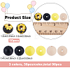 100Pcs Silicone Beads SIL-BC0001-03-2