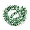Luminous Handmade Gold Foil Glass Beads Strands FOIL-N029-02A-06-3