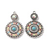 Bohemia Tibetan Style Alloy & Enamel & Acrylic & Rhinestone Pendants FIND-T074-01AS-1