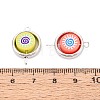 Polymer Clay Beads with CCB Plastic Frame Connector Charms CLAY-T022-35M-03-3