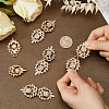 5Pcs Alloy & Crystal Rhinestone Snap Lock Clasps FIND-FH0008-91G-3