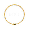 Birthstone 304 Stainless Steel Pave Cubic Zirconia Link Bracelets FS-WG4804B-09-1