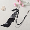 1Pc Alloy Curb Chain & Plastic Paperclip Chain Double Layer Chains for Pants AJEW-BM0001-26-7