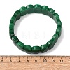 Dyed Natural White Jade Beaded Stretch Bracelets for Unisex G-K303-01K-03-5